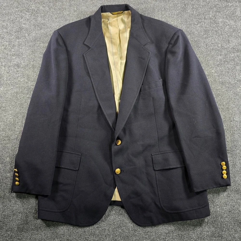 Dillards Racquet Club Wimbledon Collection Navy Gold Crest Buttons Union USA Men